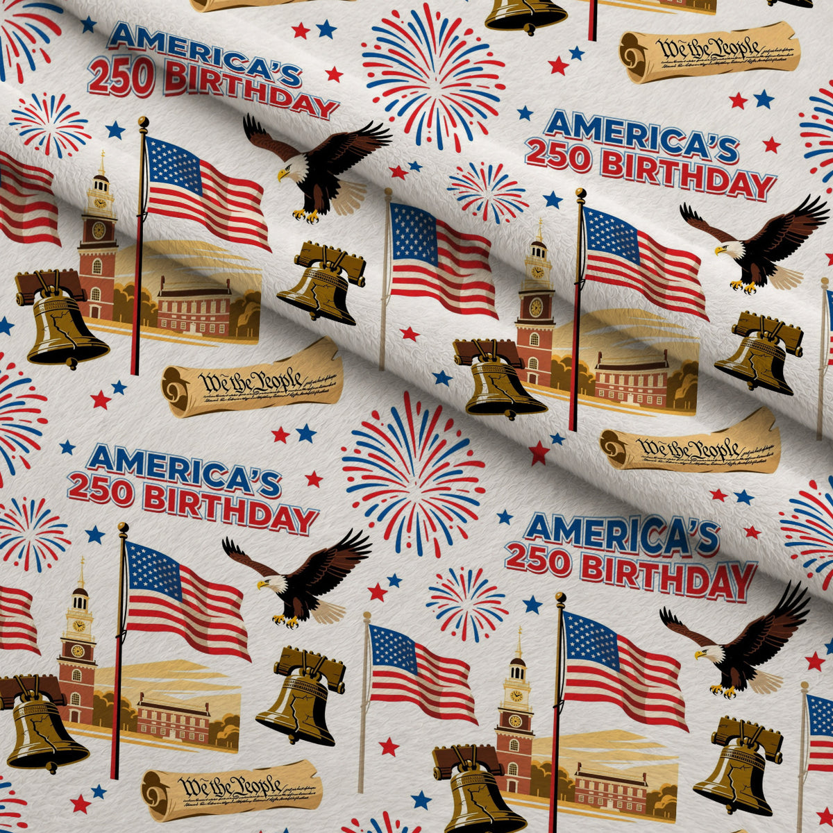 Gilded Liberty Pattern 9 Minky Fabric — plush minky folded close-up preview (mv-minky-v1:lying)