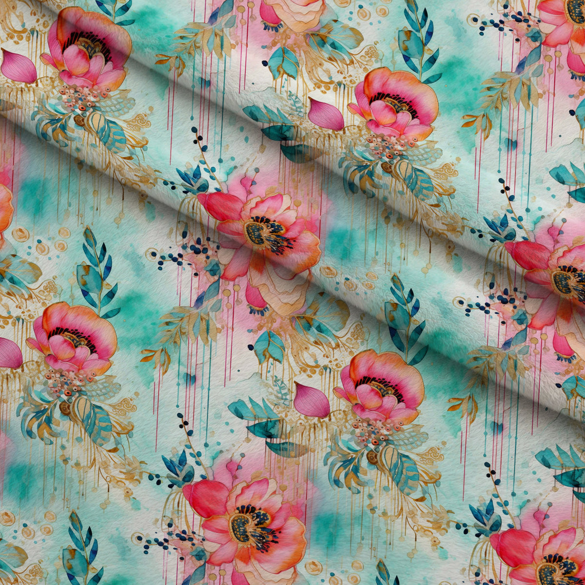 Gilded Menagerie Pattern 12 Minky Fabric — plush minky folded close-up preview (mv-minky-v1:lying)
