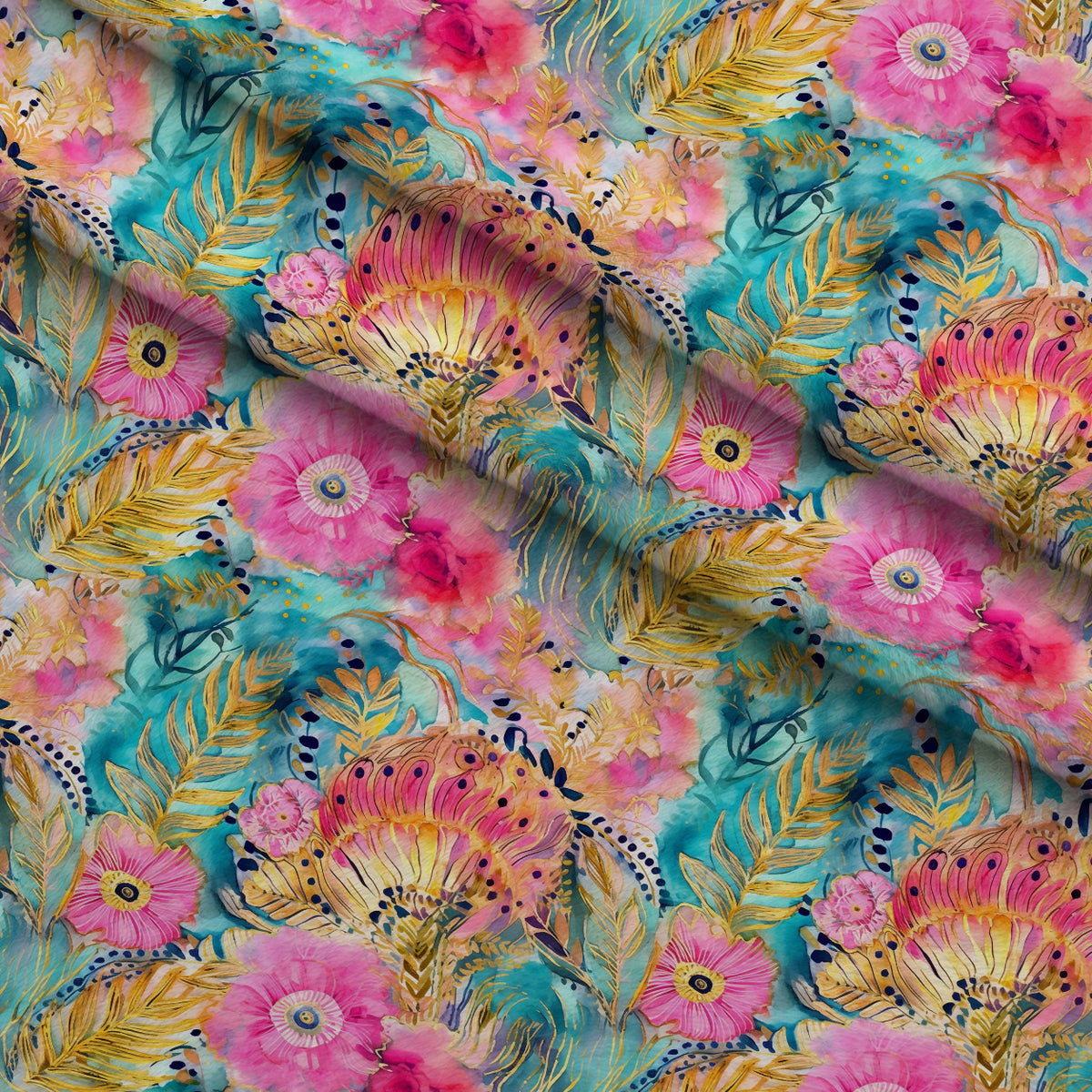 Gilded Menagerie Pattern 13 Minky Fabric — plush minky folded close-up preview (mv-minky-v1:lying)
