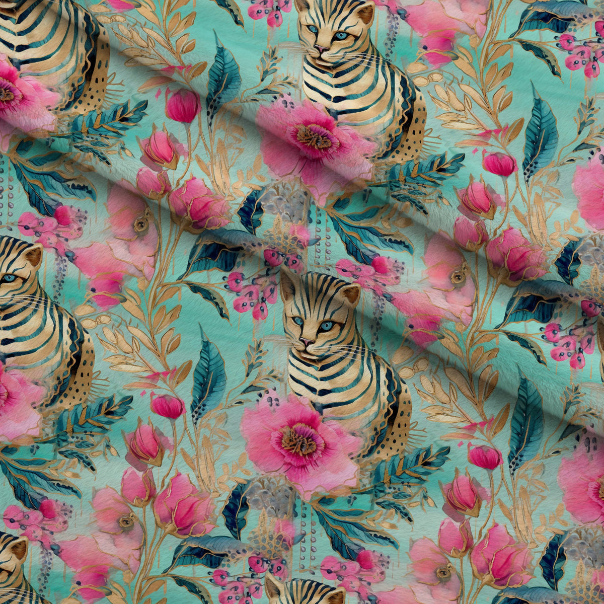 Gilded Menagerie Pattern 16 Minky Fabric — plush minky folded close-up preview (mv-minky-v1:lying)