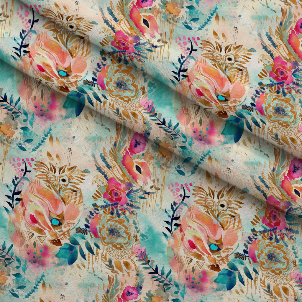 Gilded Menagerie Pattern 20 Minky Fabric — plush minky folded close-up preview (mv-minky-v1:lying)