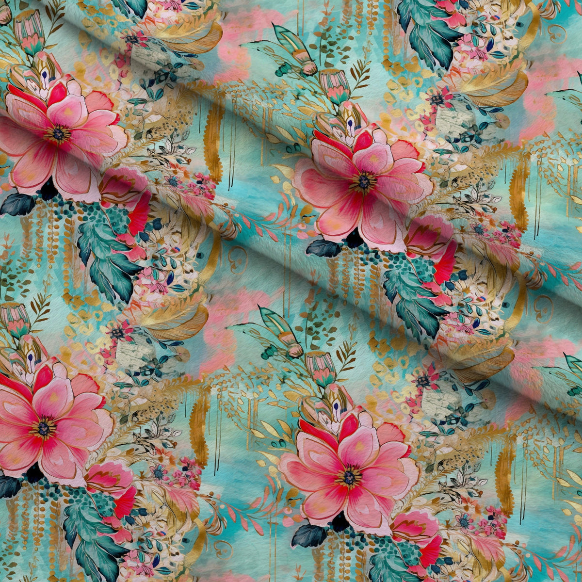 Gilded Menagerie Pattern 8 Minky Fabric — plush minky folded close-up preview (mv-minky-v1:lying)
