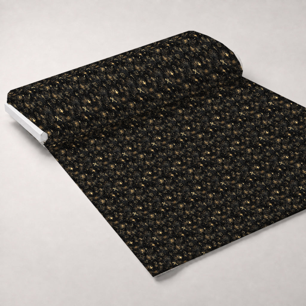 Gilded Midnight Garden Pattern 1 Minky Fabric — plush minky unrolled bolt preview (mv-minky-v1:bolt)