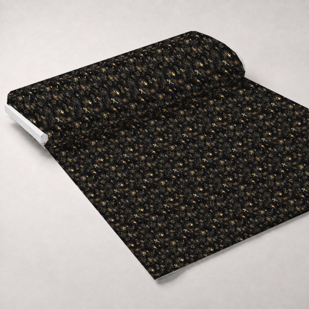 Gilded Midnight Garden Pattern 1 Minky Fabric — plush minky unrolled bolt preview (mv-minky-v1:bolt)