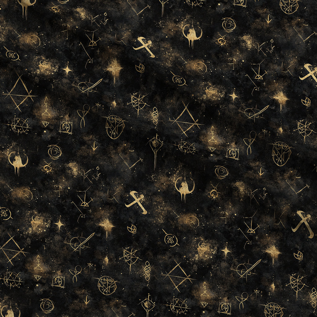 Gilded Midnight Garden Pattern 1 Minky Fabric — plush minky folded close-up preview (mv-minky-v1:lying)