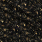 Gilded Midnight Garden Pattern 1 Minky Fabric — plush minky folded close-up preview (mv-minky-v1:lying)