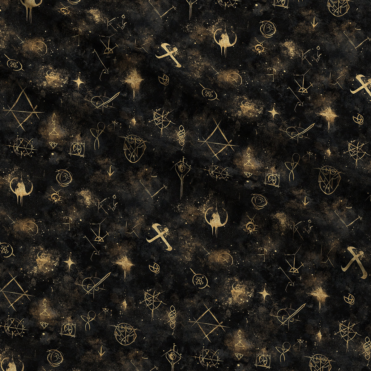 Gilded Midnight Garden Pattern 1 Minky Fabric — plush minky folded close-up preview (mv-minky-v1:lying)
