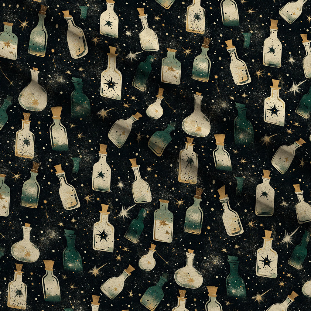 Gilded Midnight Garden Pattern 13 Minky Fabric — plush minky folded close-up preview (mv-minky-v1:lying)