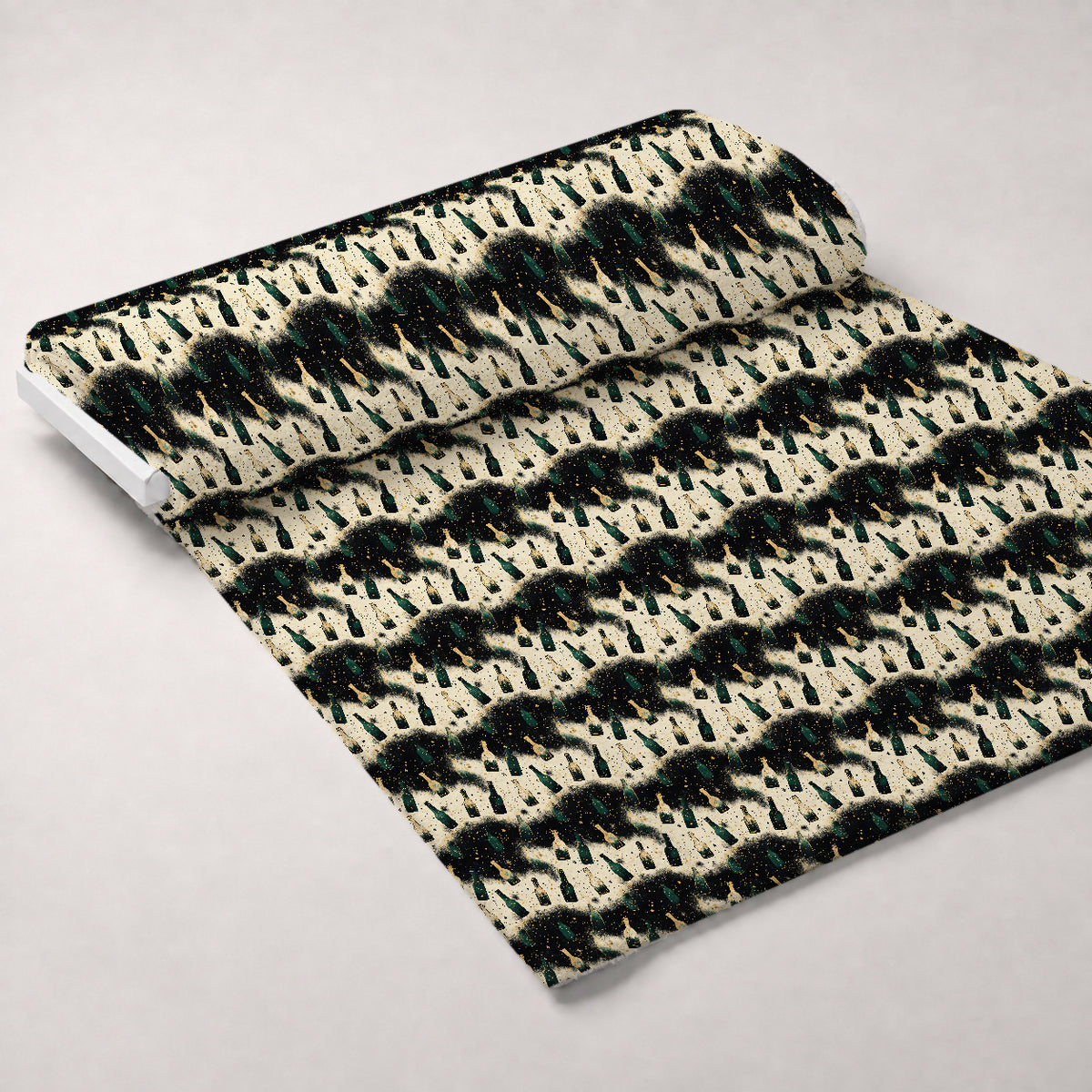 Gilded Midnight Garden Pattern 15 Minky Fabric — plush minky unrolled bolt preview (mv-minky-v1:bolt)