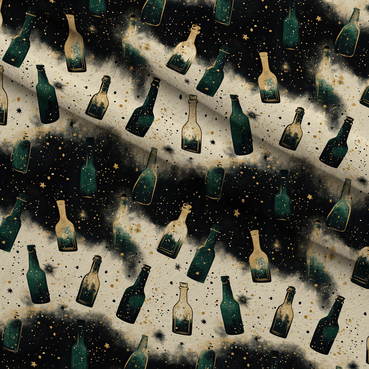 Gilded Midnight Garden Pattern 15 Minky Fabric — plush minky folded close-up preview (mv-minky-v1:lying)