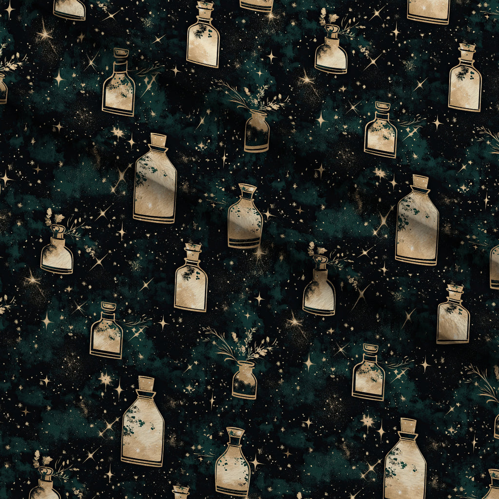 Gilded Midnight Garden Pattern 16 Minky Fabric — plush minky folded close-up preview (mv-minky-v1:lying)