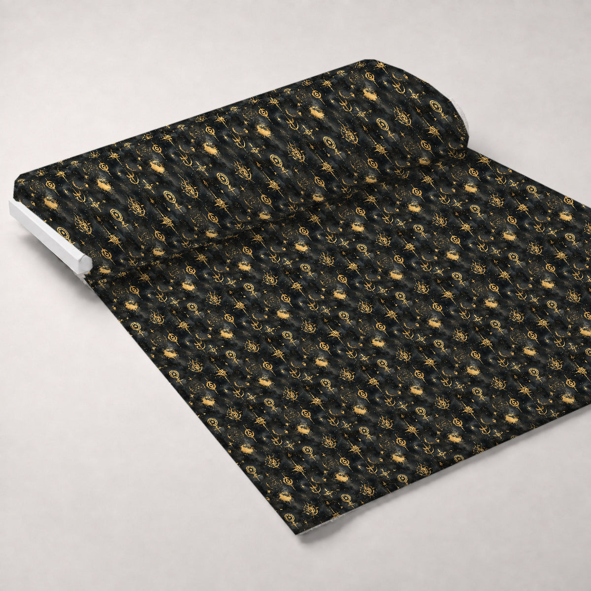 Gilded Midnight Garden Pattern 2 Minky Fabric — plush minky unrolled bolt preview (mv-minky-v1:bolt)