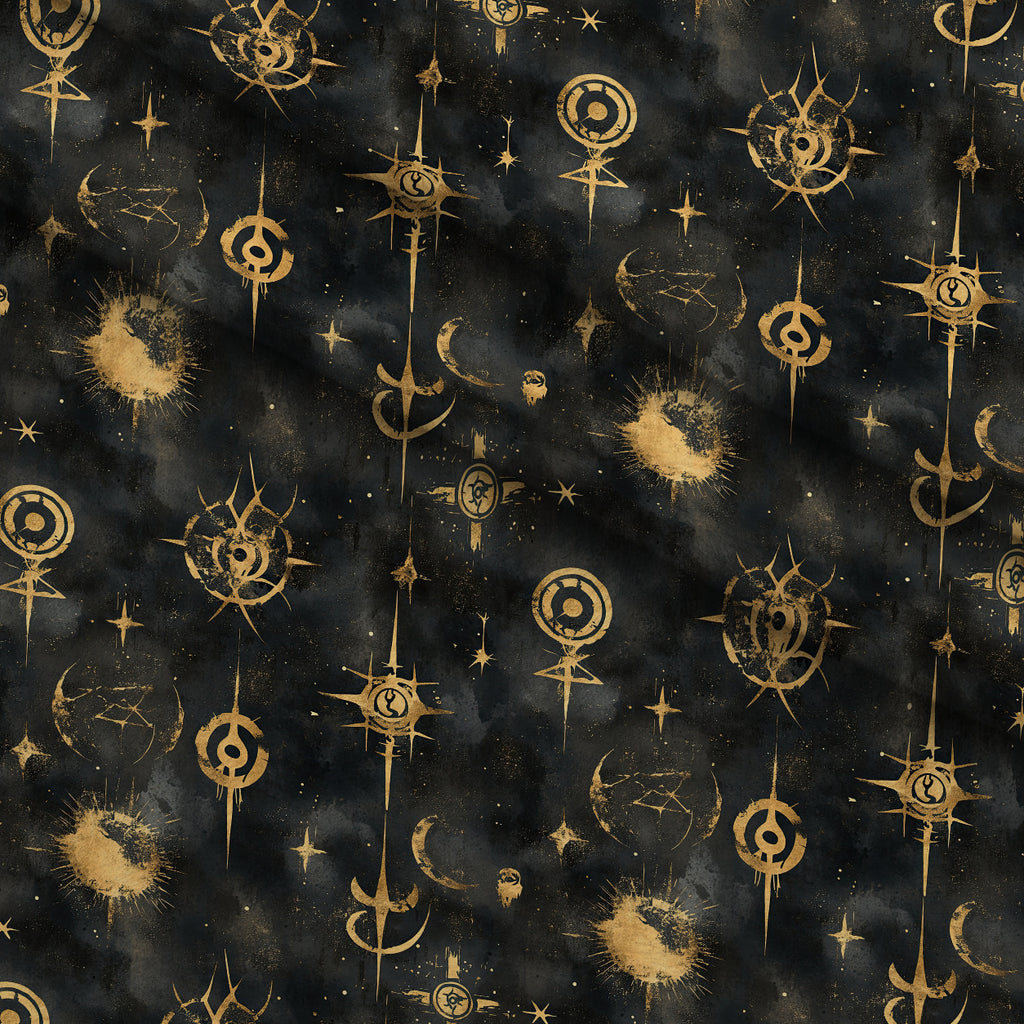 Gilded Midnight Garden Pattern 2 Minky Fabric — plush minky folded close-up preview (mv-minky-v1:lying)