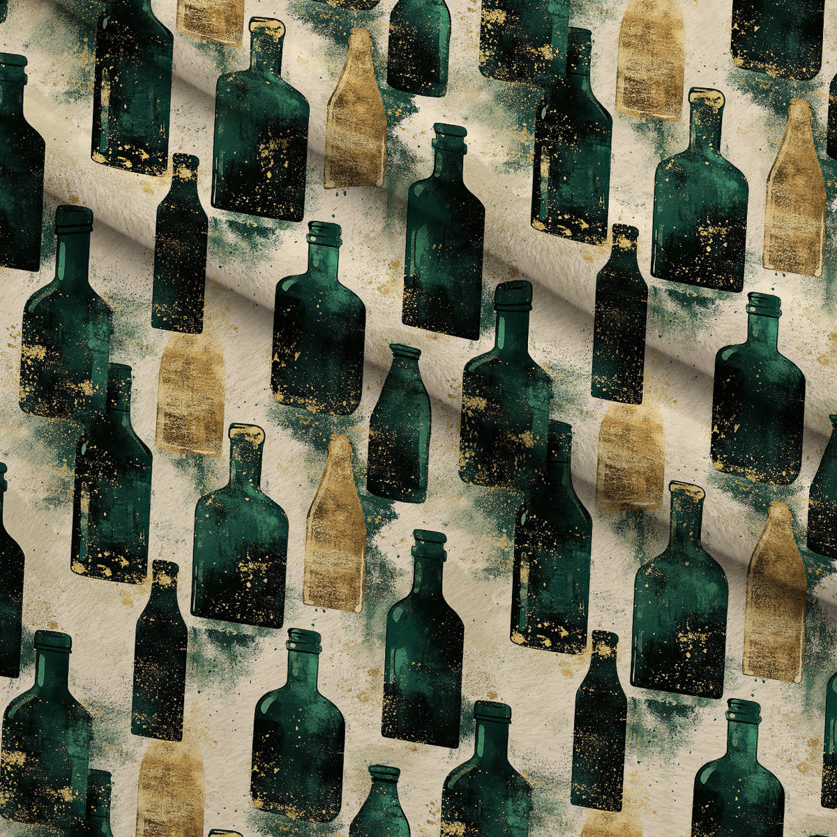 Gilded Midnight Garden Pattern 21 Minky Fabric — plush minky folded close-up preview (mv-minky-v1:lying)