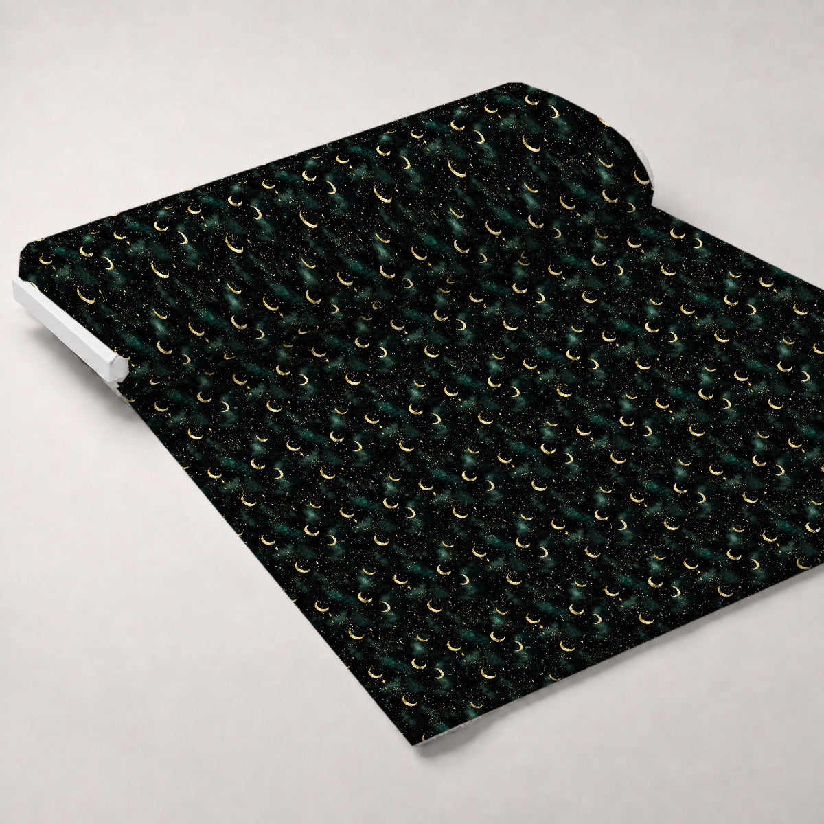 Gilded Midnight Garden Pattern 23 Minky Fabric — plush minky unrolled bolt preview (mv-minky-v1:bolt)