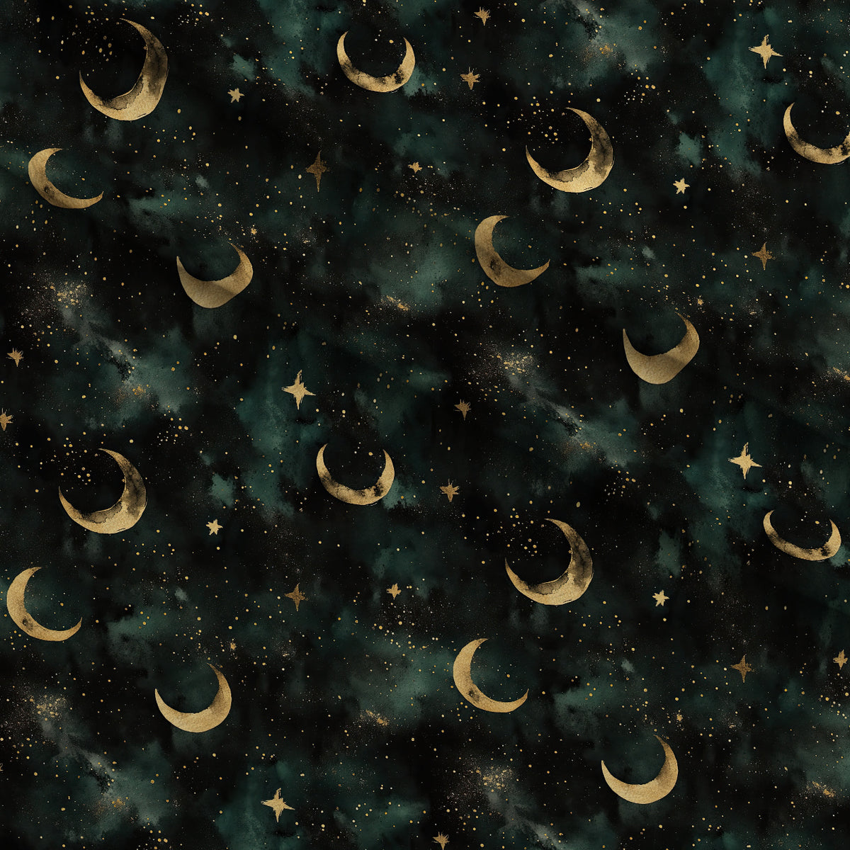 Gilded Midnight Garden Pattern 24 Minky Fabric — plush minky folded close-up preview (mv-minky-v1:lying)
