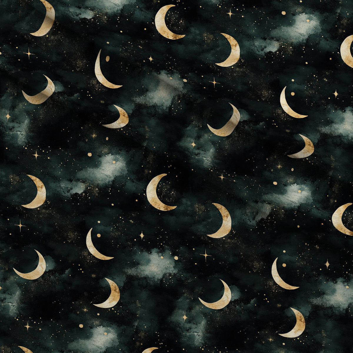 Gilded Midnight Garden Pattern 25 Minky Fabric — plush minky folded close-up preview (mv-minky-v1:lying)