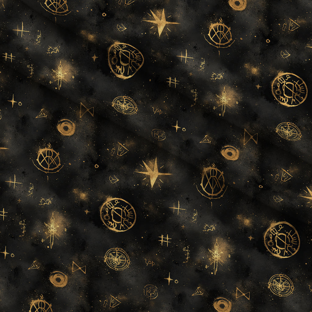 Gilded Midnight Garden Pattern 3 Minky Fabric — plush minky folded close-up preview (mv-minky-v1:lying)