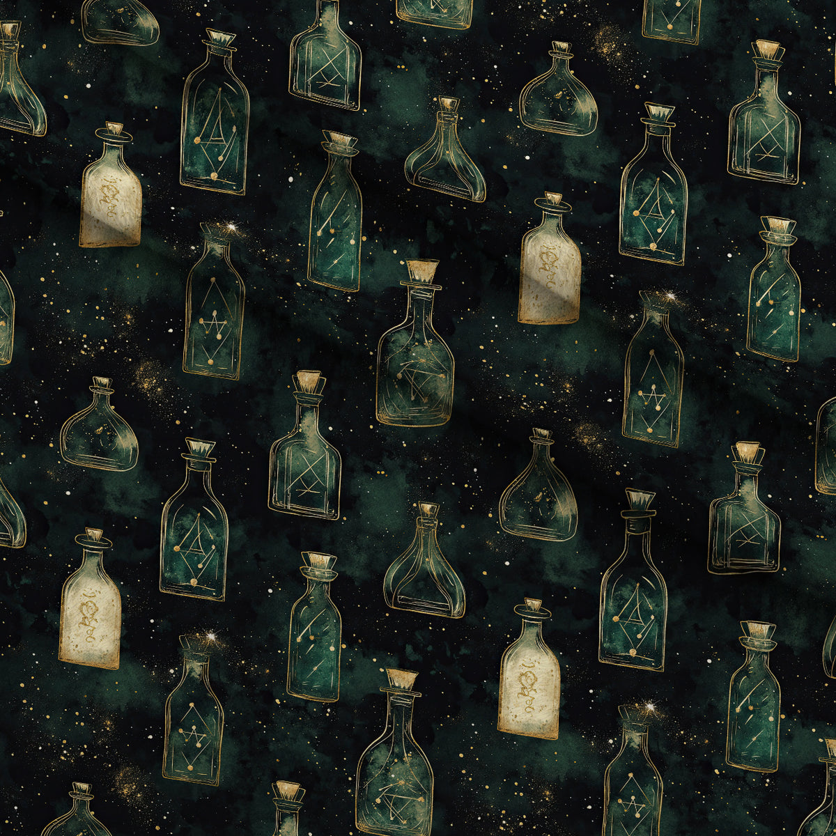 Gilded Midnight Garden Pattern 31 Minky Fabric — plush minky folded close-up preview (mv-minky-v1:lying)