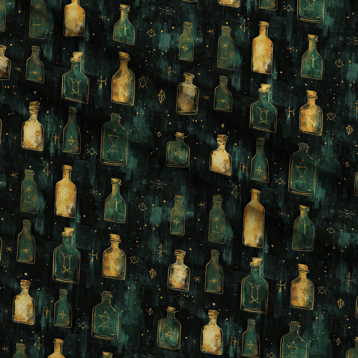 Gilded Midnight Garden Pattern 32 Minky Fabric — plush minky folded close-up preview (mv-minky-v1:lying)