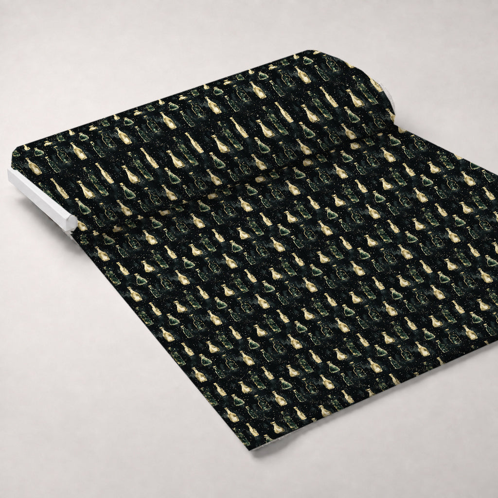 Gilded Midnight Garden Pattern 33 Minky Fabric — plush minky unrolled bolt preview (mv-minky-v1:bolt)