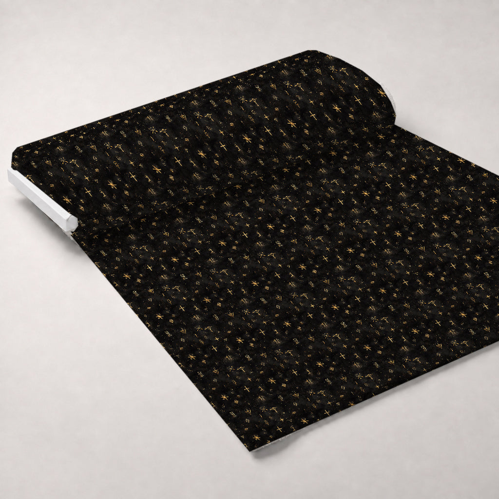 Gilded Midnight Garden Pattern 4 Minky Fabric — plush minky unrolled bolt preview (mv-minky-v1:bolt)