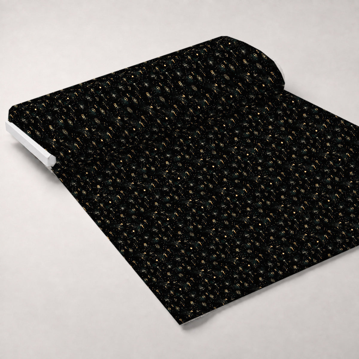 Gilded Midnight Garden Pattern 41 Minky Fabric — plush minky unrolled bolt preview (mv-minky-v1:bolt)