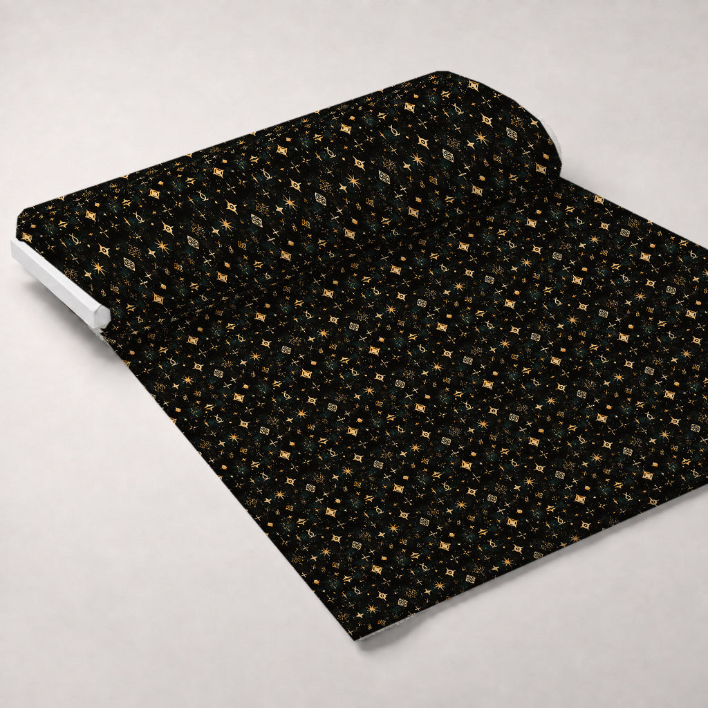 Gilded Midnight Garden Pattern 42 Minky Fabric — plush minky unrolled bolt preview (mv-minky-v1:bolt)