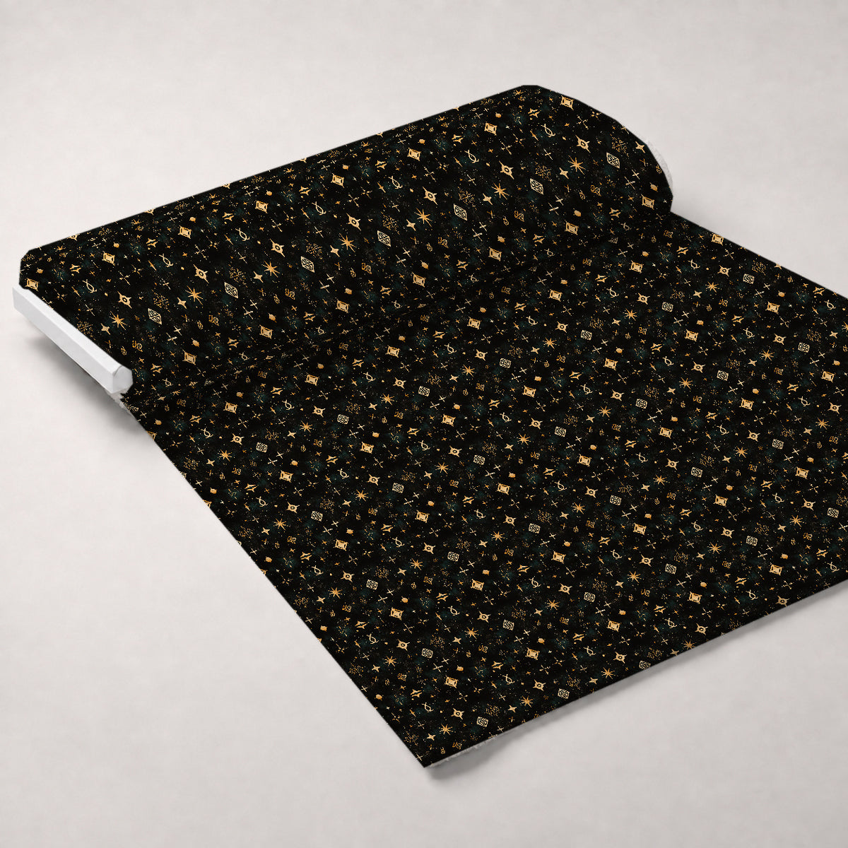 Gilded Midnight Garden Pattern 42 Minky Fabric — plush minky unrolled bolt preview (mv-minky-v1:bolt)