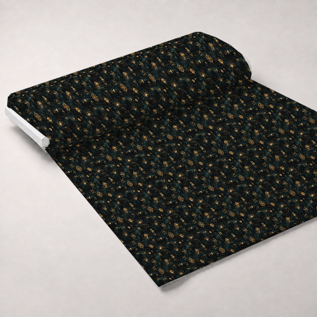 Gilded Midnight Garden Pattern 43 Minky Fabric — plush minky unrolled bolt preview (mv-minky-v1:bolt)