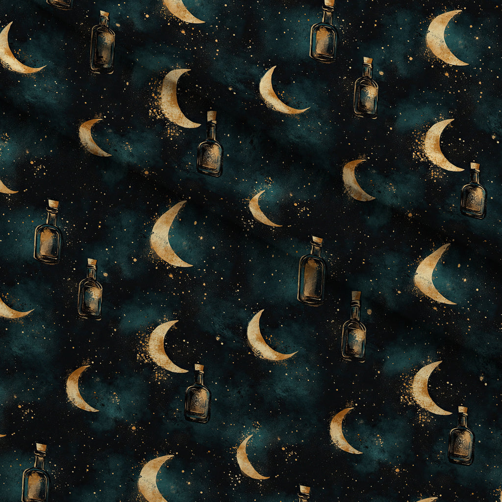 Gilded Midnight Garden Pattern 46 Minky Fabric — plush minky folded close-up preview (mv-minky-v1:lying)