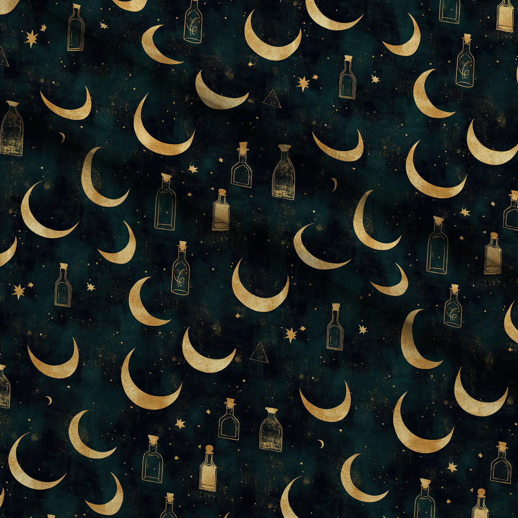 Gilded Midnight Garden Pattern 47 Minky Fabric — plush minky folded close-up preview (mv-minky-v1:lying)