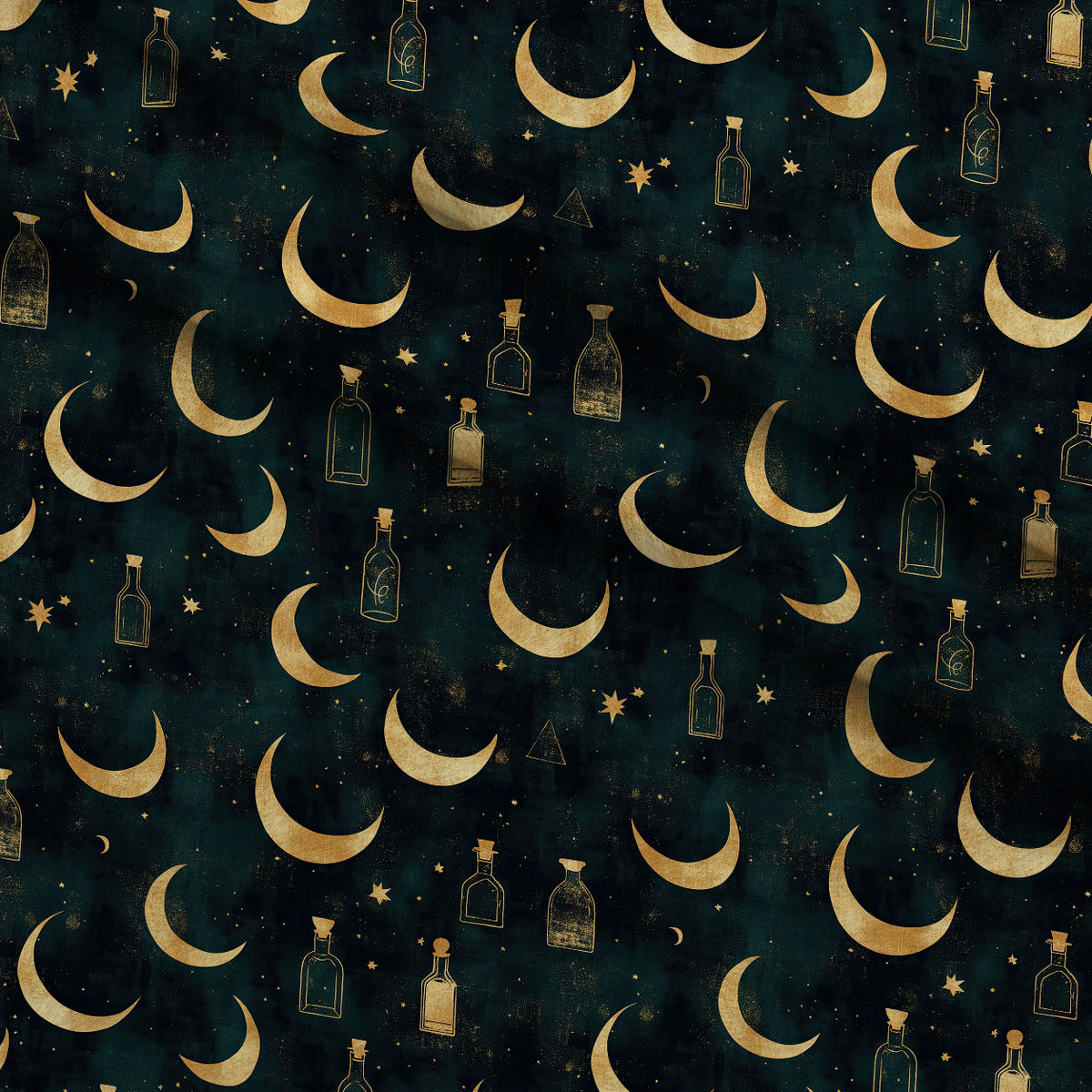 Gilded Midnight Garden Pattern 47 Minky Fabric — plush minky folded close-up preview (mv-minky-v1:lying)