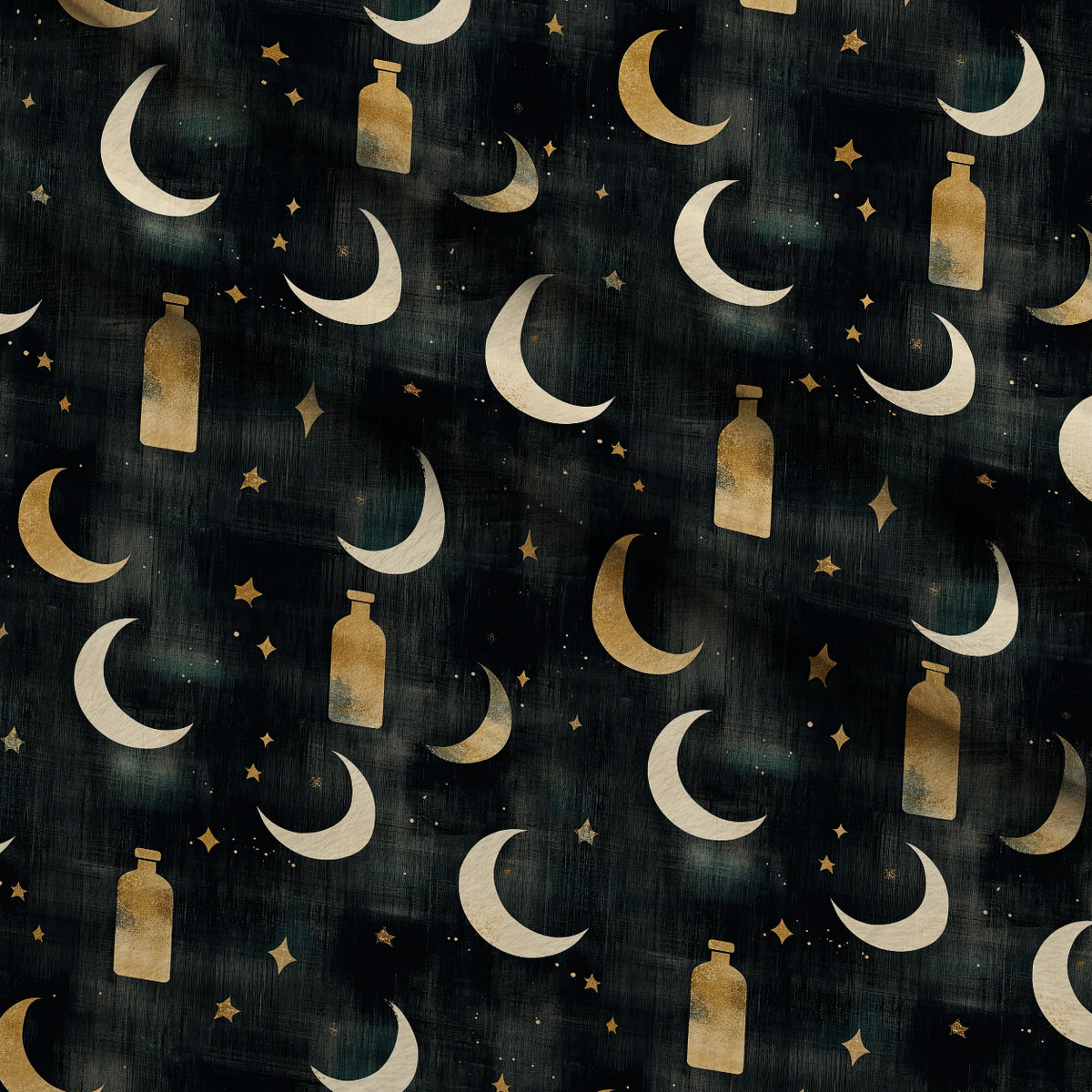 Gilded Midnight Garden Pattern 48 Minky Fabric — plush minky folded close-up preview (mv-minky-v1:lying)