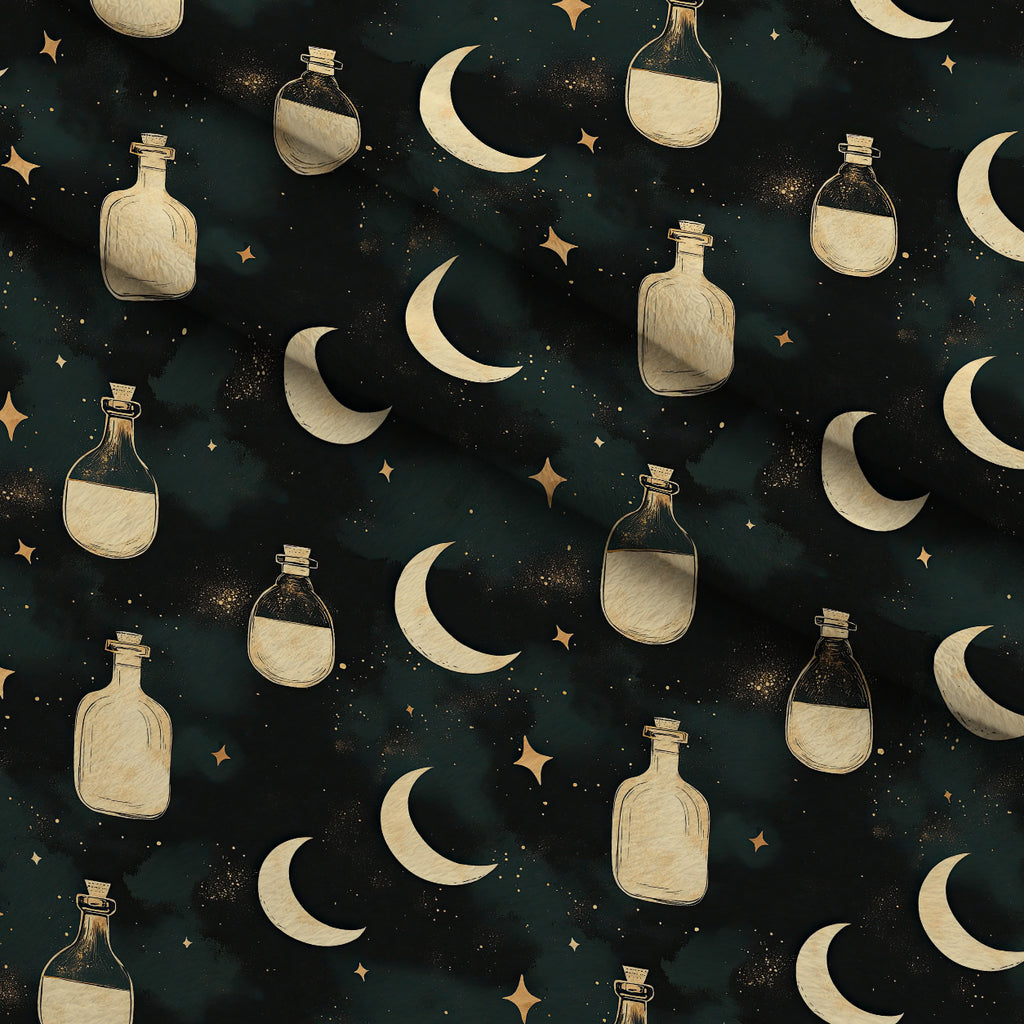 Gilded Midnight Garden Pattern 49 Minky Fabric — plush minky folded close-up preview (mv-minky-v1:lying)