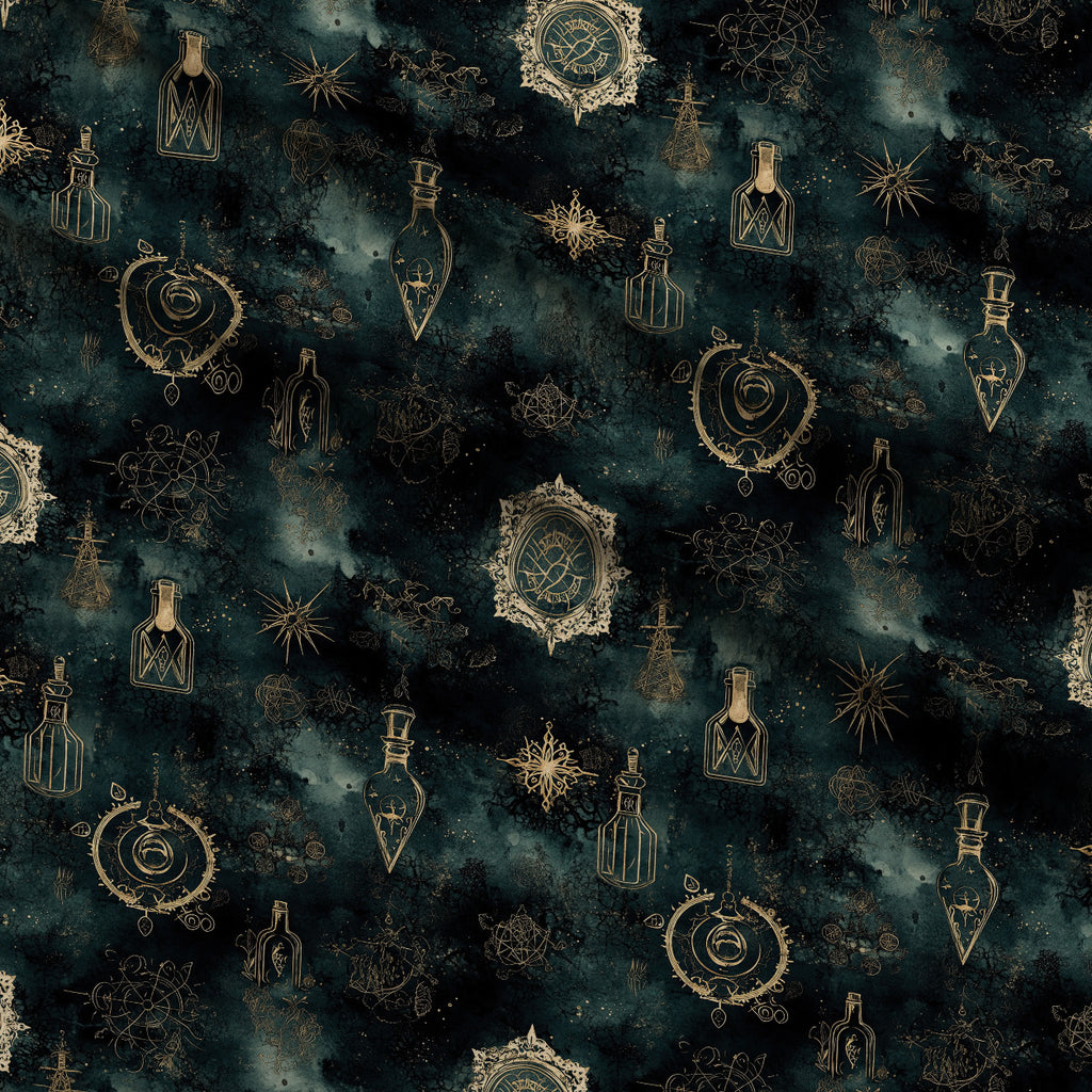 Gilded Midnight Garden Pattern 51 Minky Fabric — plush minky folded close-up preview (mv-minky-v1:lying)