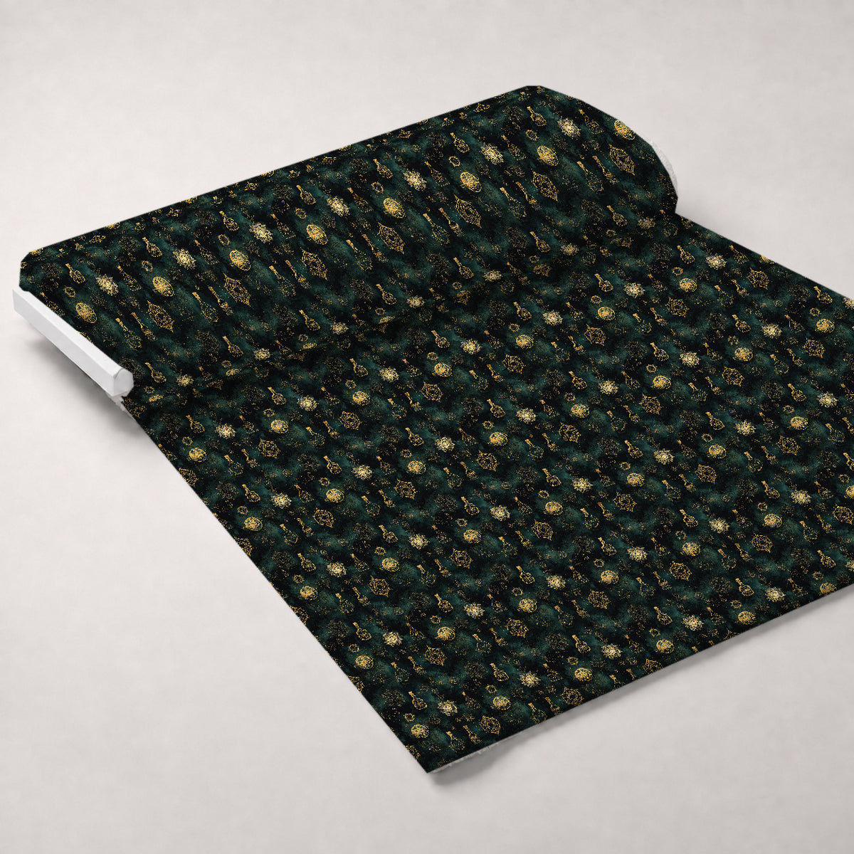 Gilded Midnight Garden Pattern 53 Minky Fabric — plush minky unrolled bolt preview (mv-minky-v1:bolt)