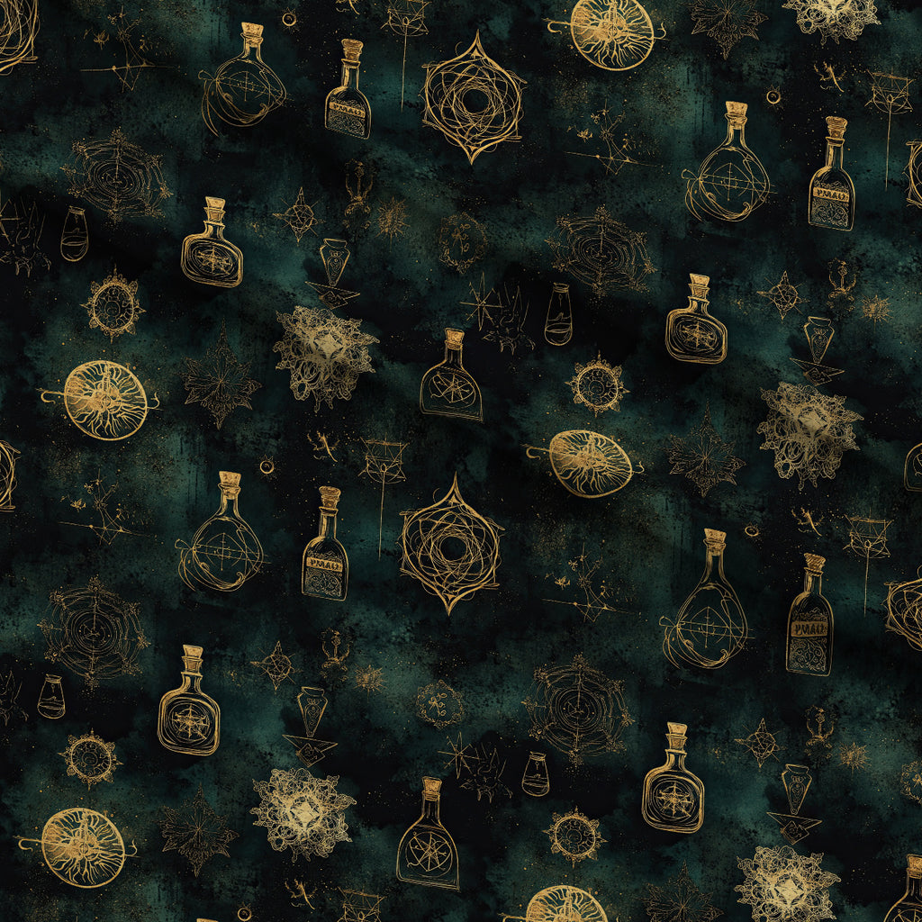 Gilded Midnight Garden Pattern 53 Minky Fabric — plush minky folded close-up preview (mv-minky-v1:lying)