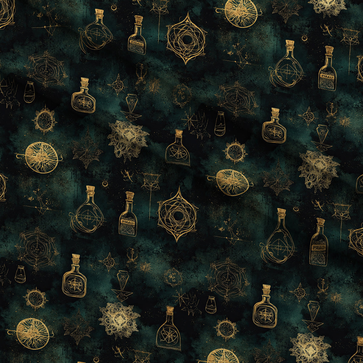 Gilded Midnight Garden Pattern 53 Minky Fabric — plush minky folded close-up preview (mv-minky-v1:lying)