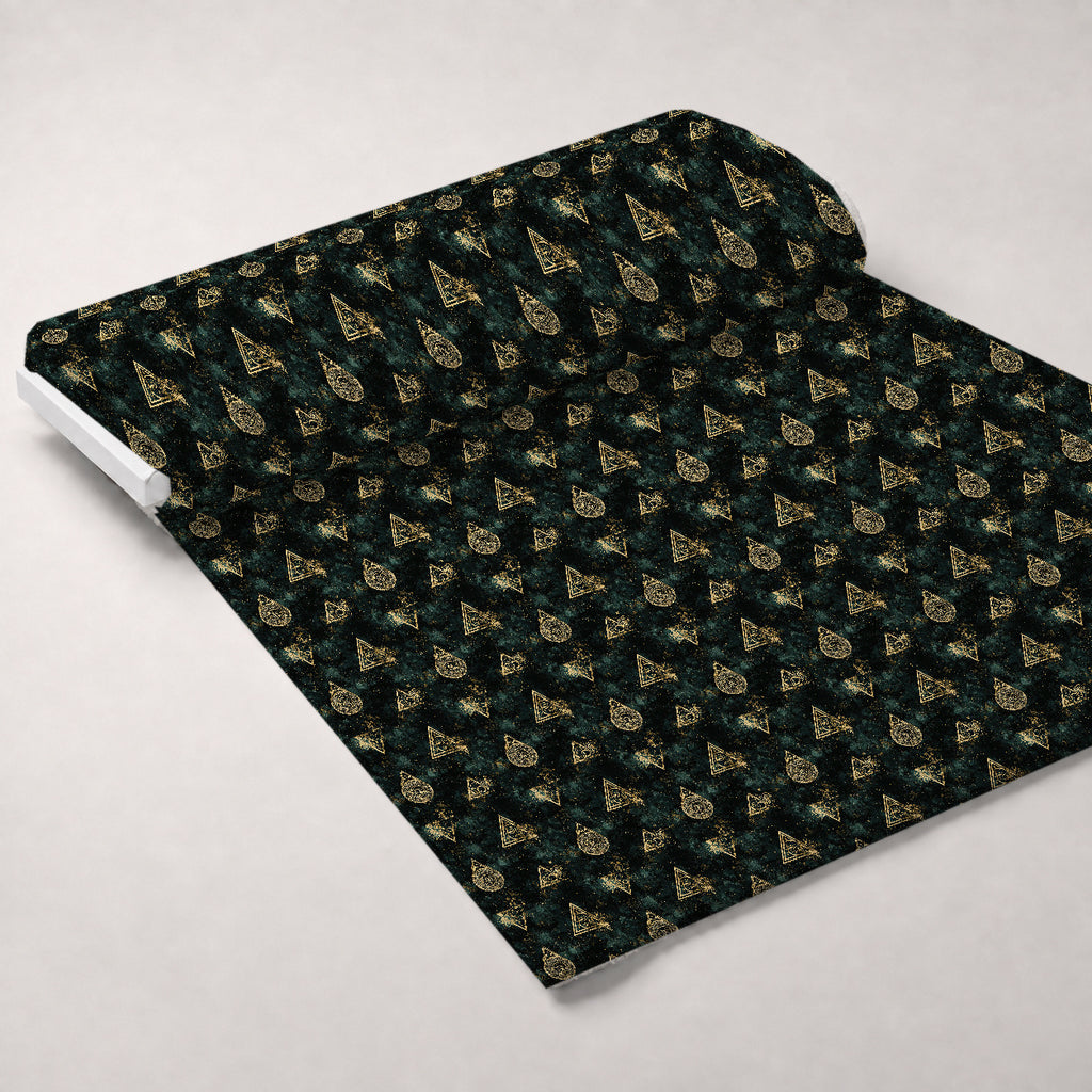 Gilded Midnight Garden Pattern 55 Minky Fabric — plush minky unrolled bolt preview (mv-minky-v1:bolt)