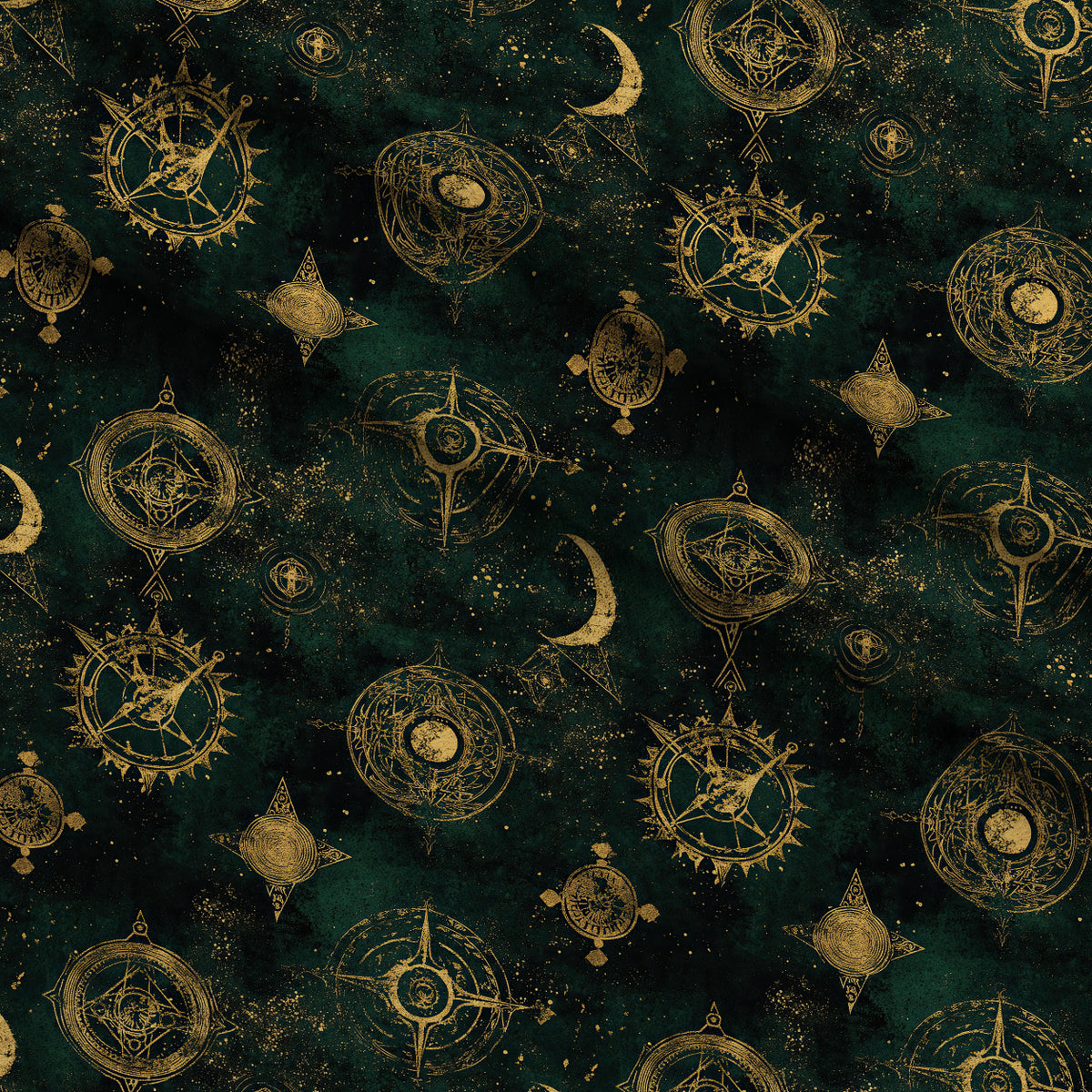 Gilded Midnight Garden Pattern 56 Minky Fabric — plush minky folded close-up preview (mv-minky-v1:lying)