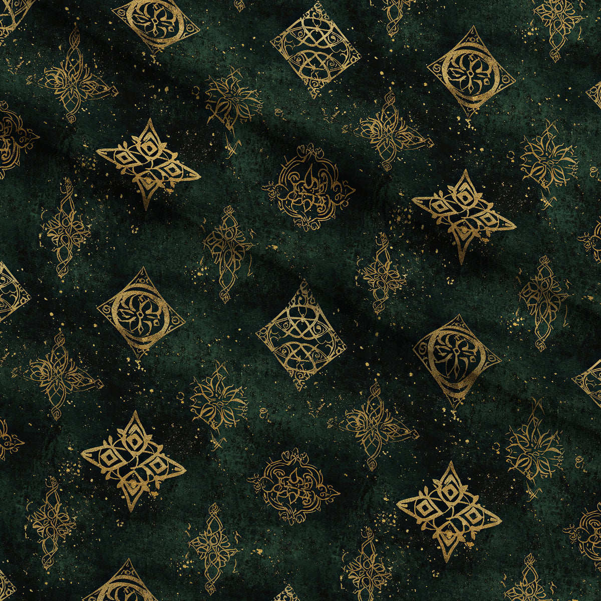 Gilded Midnight Garden Pattern 57 Minky Fabric — plush minky folded close-up preview (mv-minky-v1:lying)