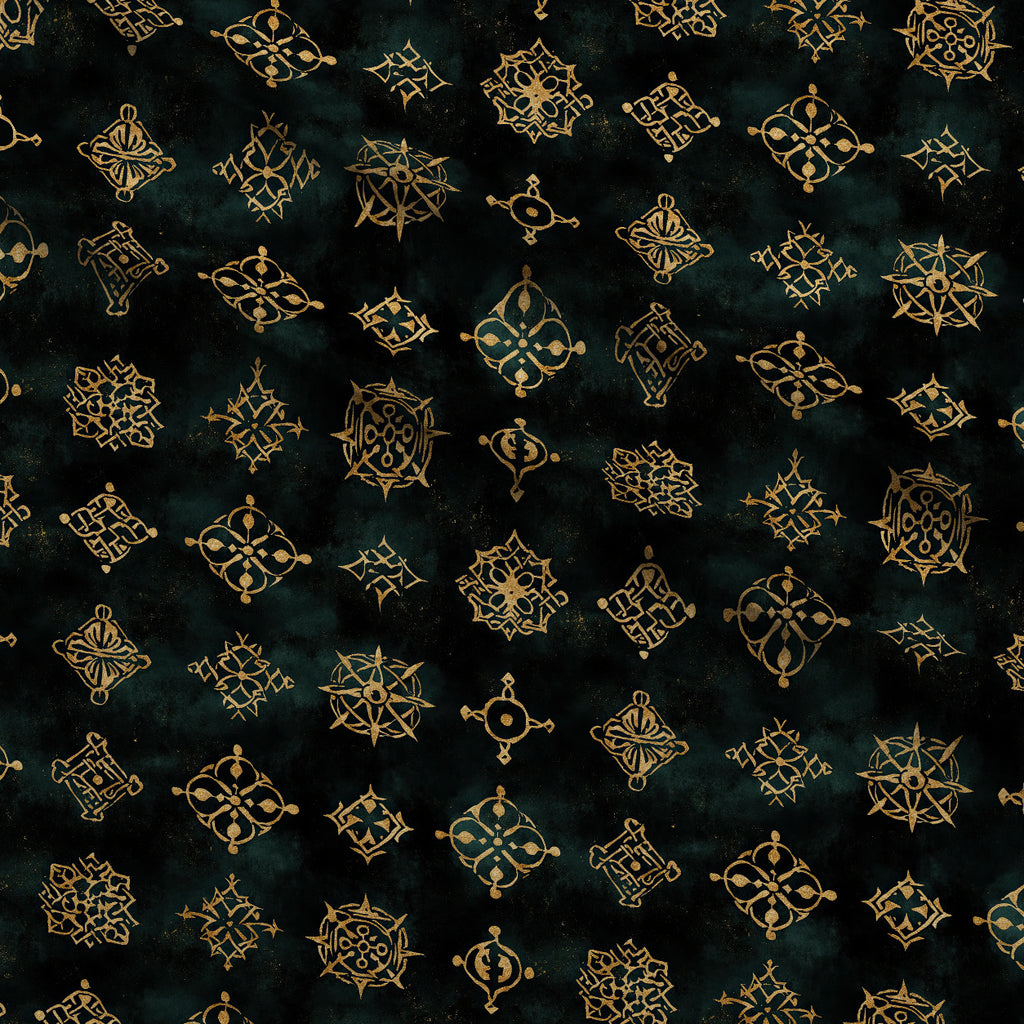 Gilded Midnight Garden Pattern 58 Minky Fabric — plush minky folded close-up preview (mv-minky-v1:lying)