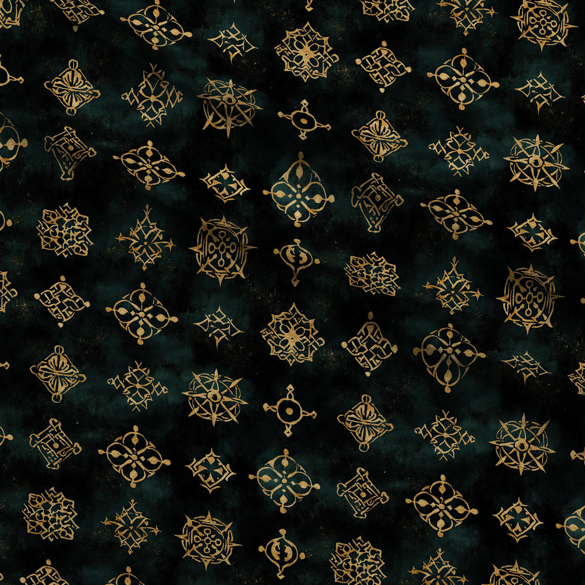 Gilded Midnight Garden Pattern 58 Minky Fabric — plush minky folded close-up preview (mv-minky-v1:lying)