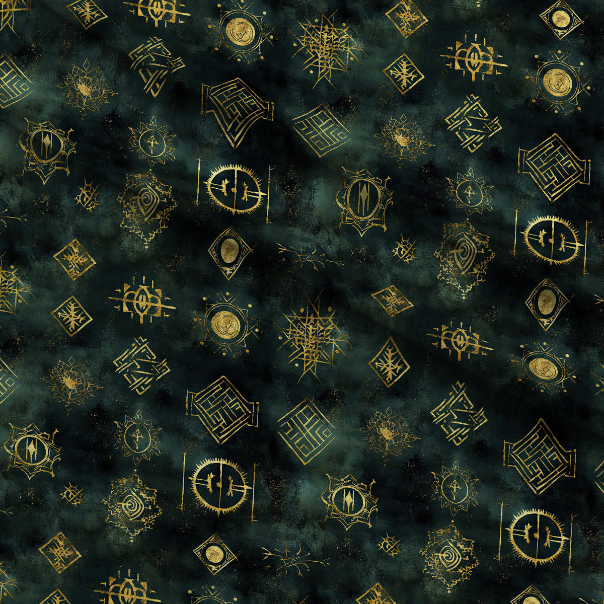 Gilded Midnight Garden Pattern 59 Minky Fabric — plush minky folded close-up preview (mv-minky-v1:lying)