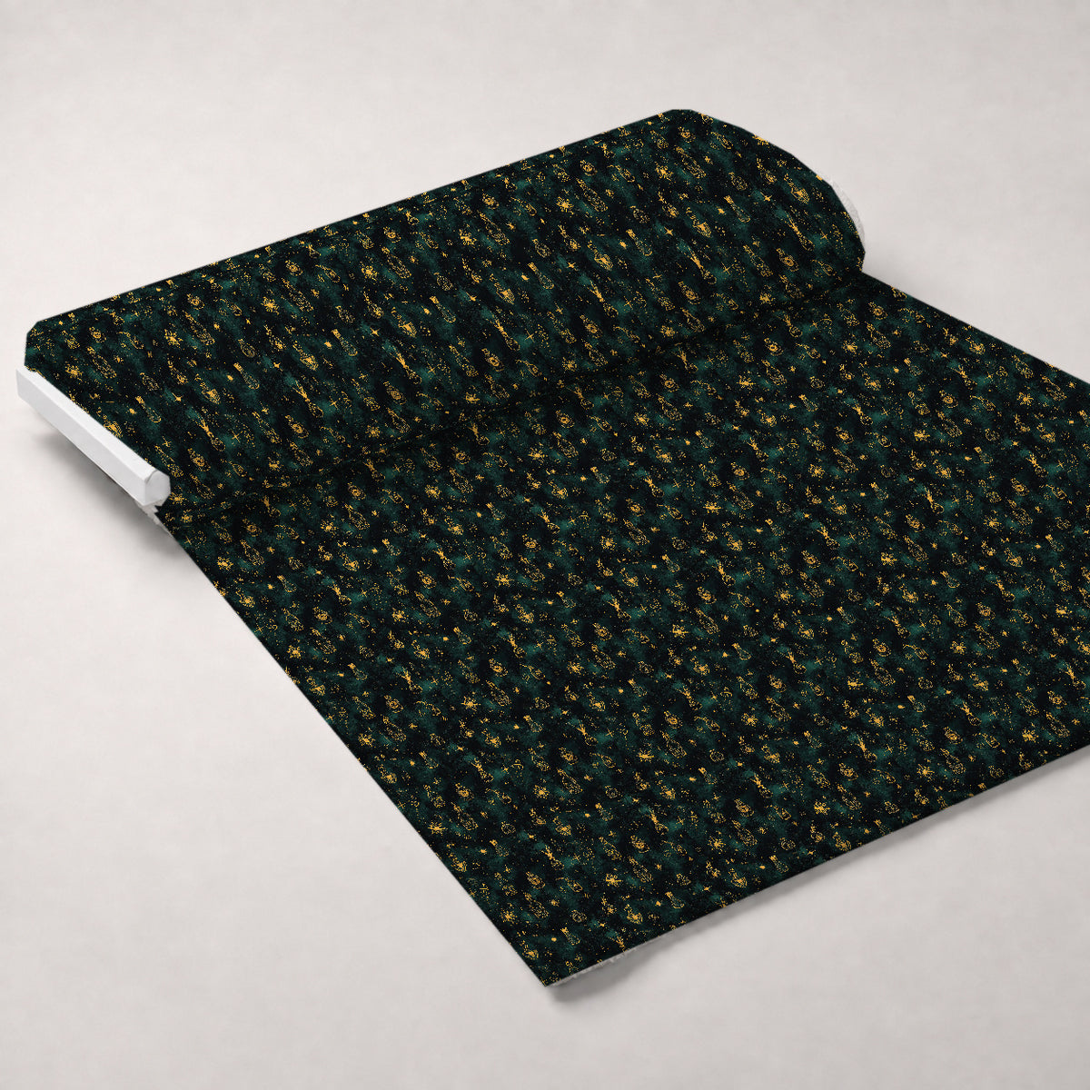 Gilded Midnight Garden Pattern 60 Minky Fabric — plush minky unrolled bolt preview (mv-minky-v1:bolt)