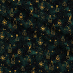 Gilded Midnight Garden Pattern 60 Minky Fabric — plush minky folded close-up preview (mv-minky-v1:lying)