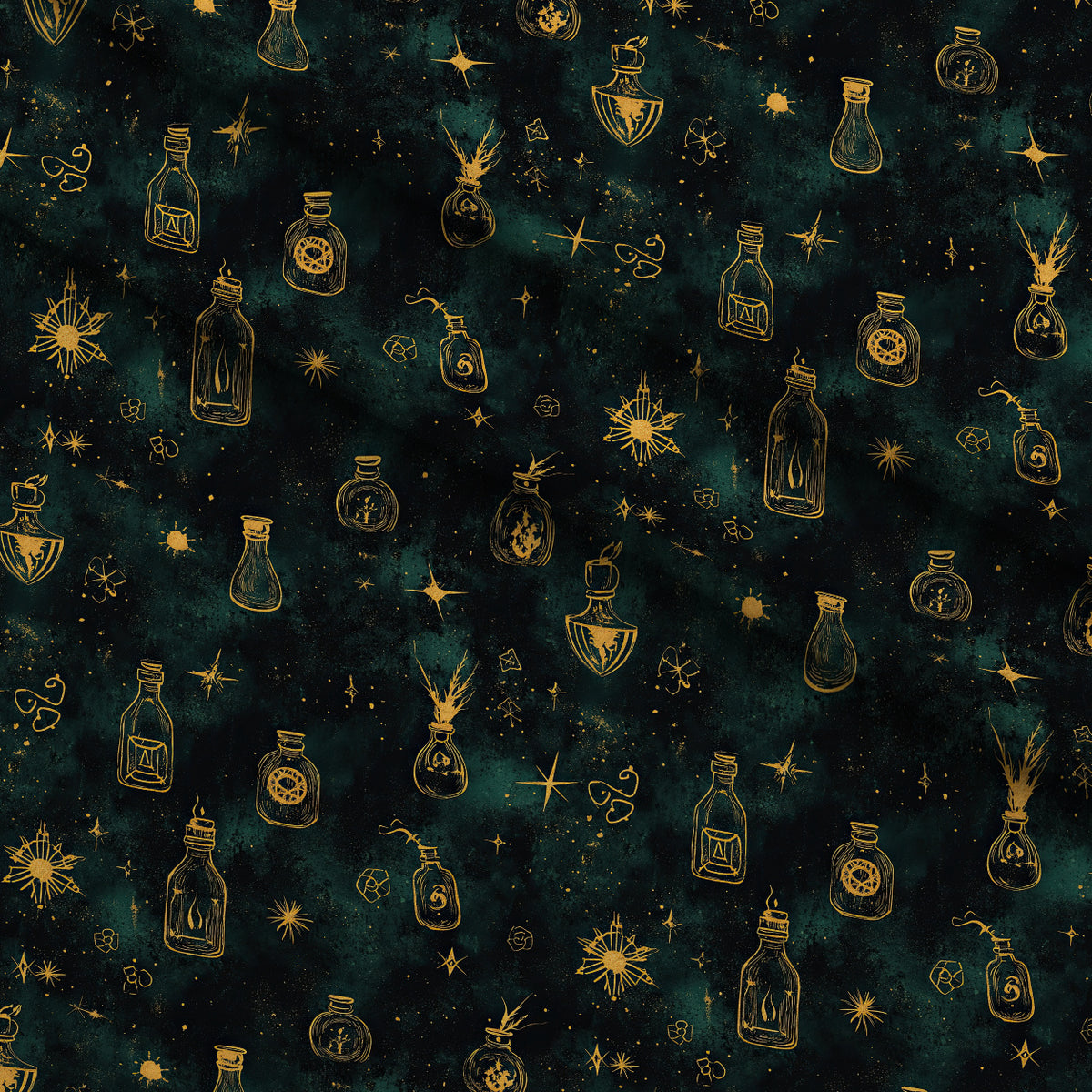 Gilded Midnight Garden Pattern 60 Minky Fabric — plush minky folded close-up preview (mv-minky-v1:lying)