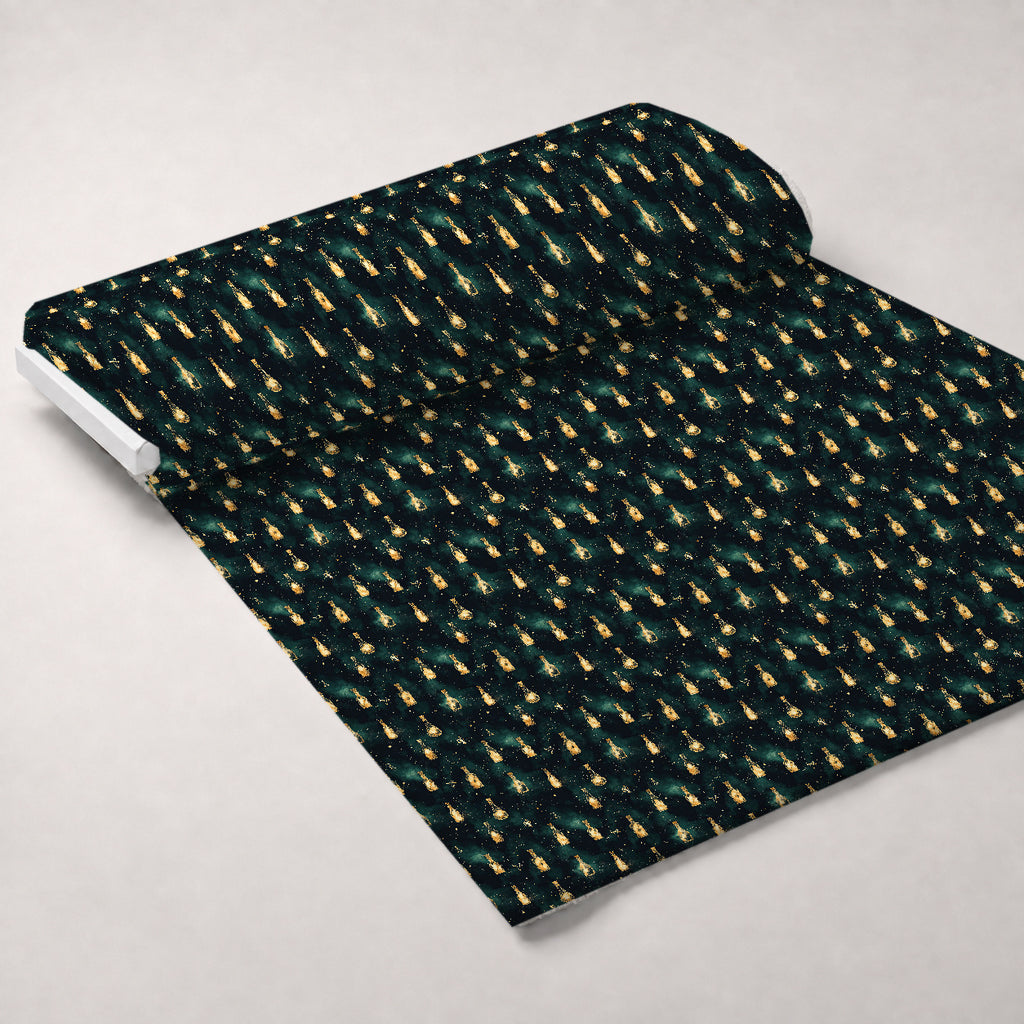Gilded Midnight Garden Pattern 61 Minky Fabric — plush minky unrolled bolt preview (mv-minky-v1:bolt)