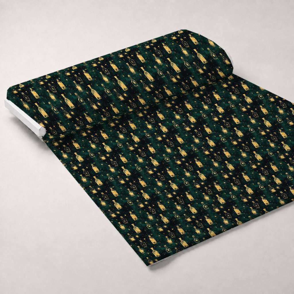 Gilded Midnight Garden Pattern 63 Minky Fabric — plush minky unrolled bolt preview (mv-minky-v1:bolt)